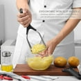 thumbnail image 2 of Heavy Duty Stainless Steel Potato Masher Kitchen Tool with Foldable Fine-grid Mashing Plate for Vegetables and Fruits, 2 of 7