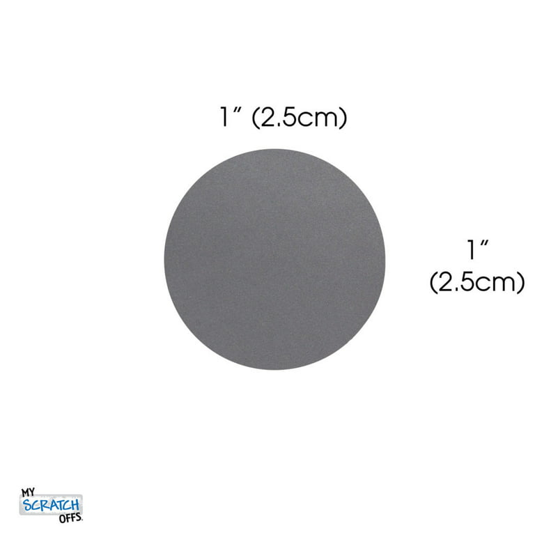 Silver 1.25 inch Round Scratch Off Stickers - Announce It!