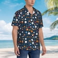 thumbnail image 3 of Pofeuu Ball Sports Print Hawaiian Shirt for Men Sleeves Casual Button Down Summer Beach Dress Shirts T-Shirts,Medium, 3 of 7