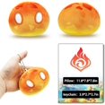 thumbnail image 2 of 2PC Fire Slime Plush Pillow with Keychain, Slime Stuffed Animal Toys, Fire, 2 of 6