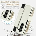 thumbnail image 6 of Allytechgroup for Samsung Galaxy Z Fold 7 Case Wallet, 7 Cards Slots Cash Zipper Pocket S Pen Holder Hand Strap Wrist Flip Cover Protective Phone Case for Samsung Galaxy Z Fold 7,White, 6 of 7