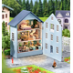 thumbnail image 2 of Casita De Muñeca Miniatura Bloque Construcción Madera azul, 2 of 5