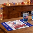 thumbnail image 4 of USA 250th Anniversary Patriotic Placemat – Linen Table Mat for 4th of July, Veterans Day, Memorial Day, Independence Day Party Decorations, Waterproof & Reusable, 4 of 5