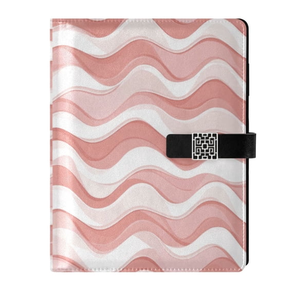 Premium Faux Leather Notebook - Refillable, Multi-Functional Organizer, 23.3x17cm, All-Season Use，Pink