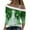 Green, variant on Fiaer Trim Christmas Women Tshirts Cold Shoulder Xmas Snowflake Shine Graphic Holiday T Shirts Long Sleeve Plus Size Fashion Tops XL