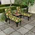 thumbnail image 2 of Jordan Manufacturing 72" x 22" Acadia Bordeaux Red Tropical Rectangular Outdoor Chaise Lounge Cushion with Ties and Hanger Loop, 2 of 14