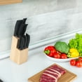 thumbnail image 2 of Mainstays 12 Piece Cutlery Set with Soft Grip Handles and Wood Storage Block, 2 of 6