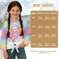 thumbnail image 7 of Xoenoiee Axolotl Candy Forest Snowflake Print Girls Long Sleeve Tops Tunic Christmas Casual Loose T-Shirt Fall Clothes Drop Shoulder Pullover with Tie Front, 7-8 Years, 7 of 7