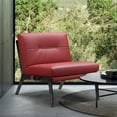 thumbnail image 1 of 30" X 33" X 31" Red Leather Accent Chair, 1 of 1