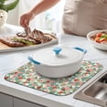 thumbnail image 2 of Pioneer Flower Floral Print Pattern Kitchen Dish Drying Mat 1 Pack, Ultra Absorbent Microfiber Drainer Mat, 16"x18", 2 of 6