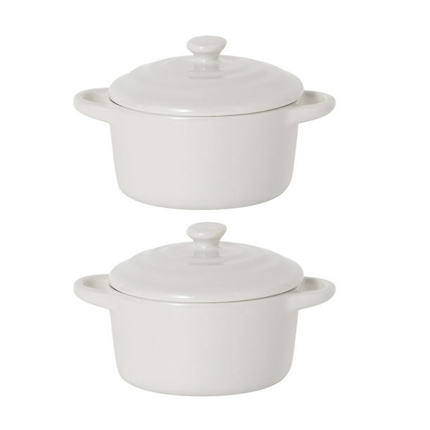NUOLUX Bowl Soup Ceramic Pot Ramekins Dish Lids Bowls Pan Pie Oven ...