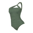 thumbnail image 4 of TODOZO One Piece Swimsuits for Women Tummy Control 2025 Trendy One Shoulder Bathing Suits for Women One Shoulder Swimsuit for Women Bathing Suits Modest Full Coverage Keyhole Swimwear Army Green L, 4 of 4