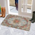 thumbnail image 5 of Boho Light Brown Vintage Country Patterned Carpet Welcome Door Mat Decorative Doormat Farmhouse Low-Profile Floor Rug Switch Mat for Home Indoor Outdoor Decorations 17 X 30 Inch, 5 of 6