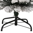 thumbnail image 4 of vidaXL Slim Artificial Christmas Tree with Flocked Snow Green 150 cm PVC, 4 of 5