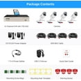 thumbnail image 5 of ZOSI H.265+ 5MP Lite Home Security Camera System with 1TB Hard drive, 8CH 1080P DVR with 4pcs Weatherproof CCTV Cameras,120ft Night Vision,Motion Alert,Remote Access, 5 of 9