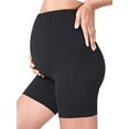thumbnail image 4 of Luxtrada Women's Maternity Yoga Shorts Pregnancy Athletic Leggings Pants Comfort Gym Booty Yoga Pants with Pockets, 4 of 6
