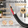 50 Amp 8FT 4-Prong Range Power Cord with Eyelet Connector for Stove and ...
