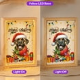 thumbnail image 2 of Merry Christmas Santa Mastiff Scarf Twinkling Lights Xmas Holiday Acrylic Plaque with Wood Photo Frame Box Mastiffs Dog Lover Gifts Idea Light Box - 00022, 2 of 5