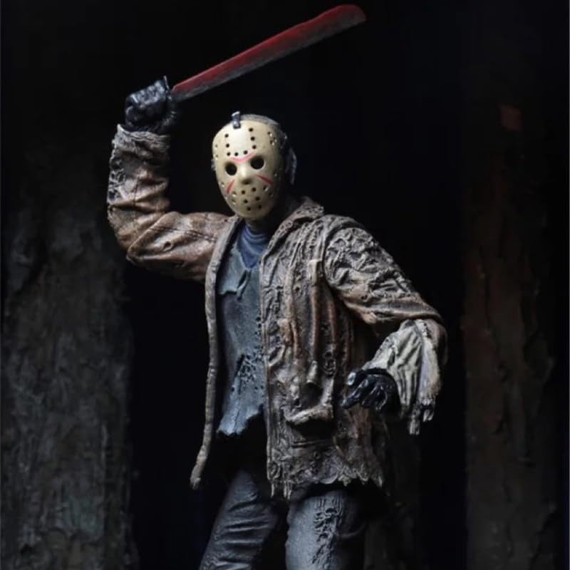 New Jason Figure, Fighting Replacement Head Jason Action Figures 18cm/7.1inch PVC Characters Decorations Handicrafts for Anime Fans Gifts