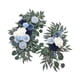 thumbnail image 4 of Flores de boda, flores de seda para decoración de bodas, juego de guirnaldas de flores artificiales. Azul, 4 of 9