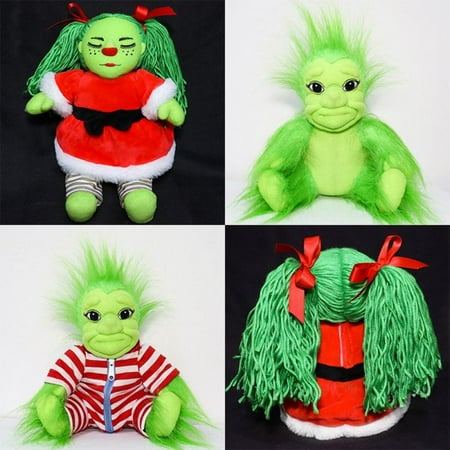 Risewill Christmas Plush Doll Green Monster Doll,Suitable for Christmas Decorations/Gifts