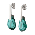 thumbnail image 2 of Aretes LuckyLy Mujer con Cristal Rosa Verde Esmeralda o Morado Amatista Acero Inoxidable Modelo Amber UNITALLA, 2 of 7