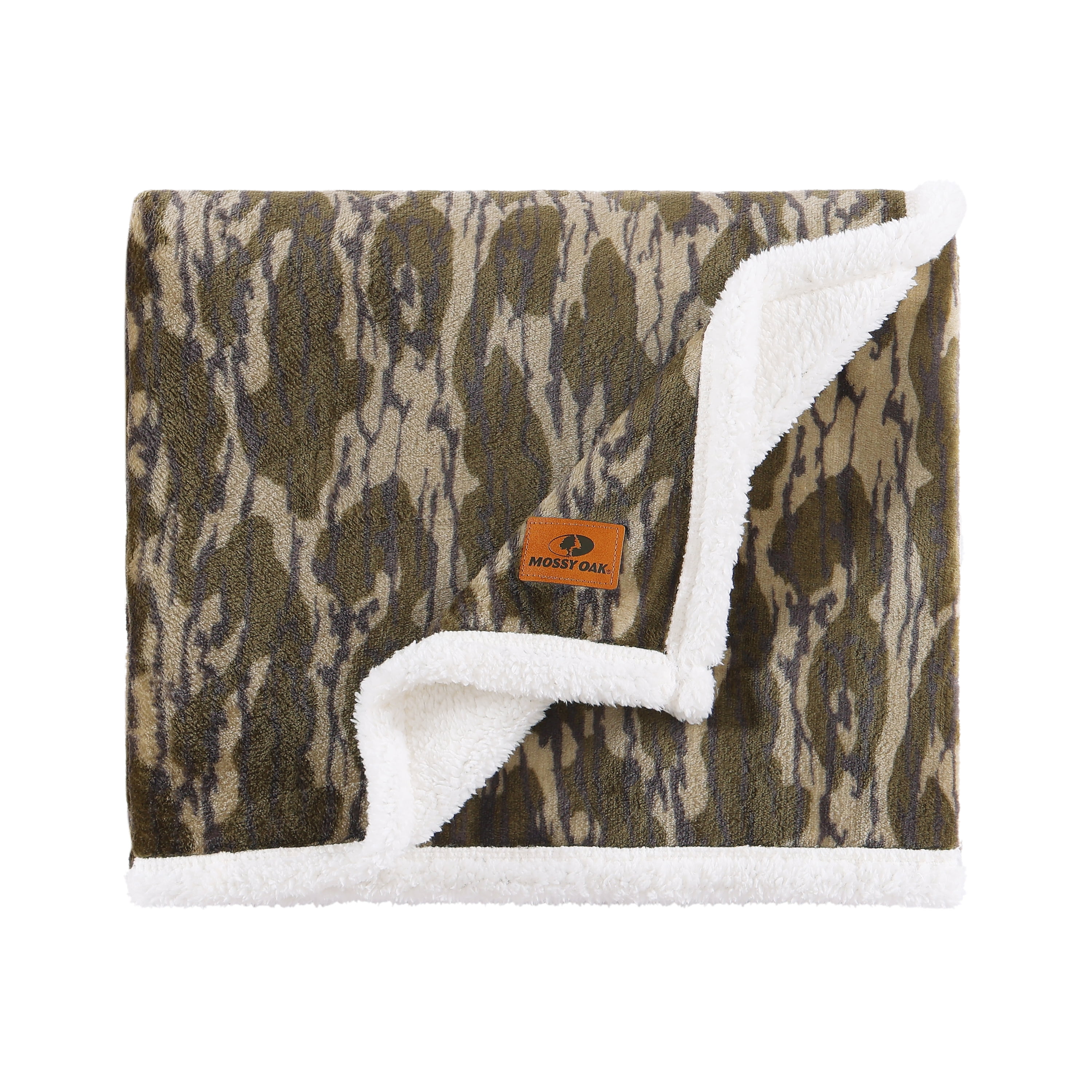 Mossy Oak Sherpa Throw Blanket, 50"x60”, Bottomland