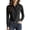 Black, variant on Hidden Button Down Tops for Women Lightweight Thin Collared Solid Color Blouses Dressy Casual Long Cuffed Sleeve Business Shirts XXL