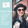 thumbnail image 3 of Chaîne de Lunettes Support Cordon Mode Retenue de Lunettes Collier de Lecture Crème, 3 of 6