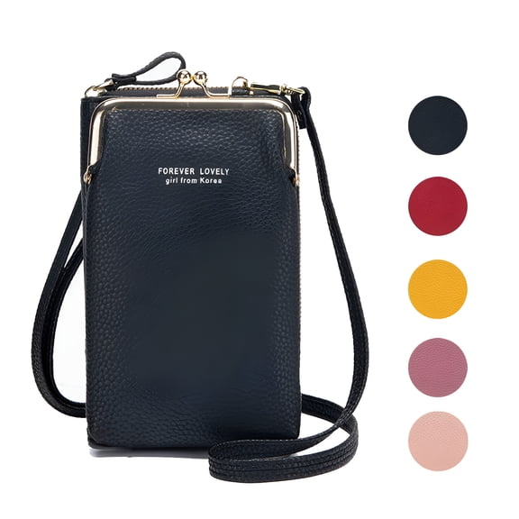 GASTROPOD 2026 New 2Pack Small Crossbody Cell Phone Bag for Women, Dual Zipper Compartment Purse, Leather Card Clutch Handbag with Credit Card Slots for Travel, Shopping, Daily Use