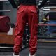 thumbnail image 3 of Pantalones largos casuales para hombre, de color sólido, con bolsillo, cintura elástica, cordón ajustable en el tobillo, para deportes al aire libre, pantalones largos de poliéster para hombre., 3 of 3