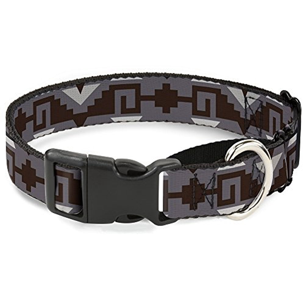Buckle-Down Martingale Dog Collar - Navajo2 Grays - 1" Wide - Fits 15-26" Neck Size - Large