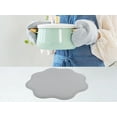 thumbnail image 5 of REGALWOVEN Placemat Set of 6 Faux Leather Placemats for Kitchen Dining Table Decor, Washable Table Placemats Wipeable Table Mat Gray 15*15in, 5 of 7