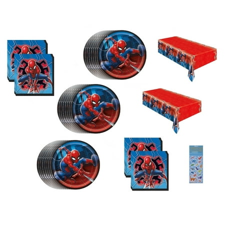 Unique, Red/Blue, Spiderman Birthday Party Supplies, 5 inch