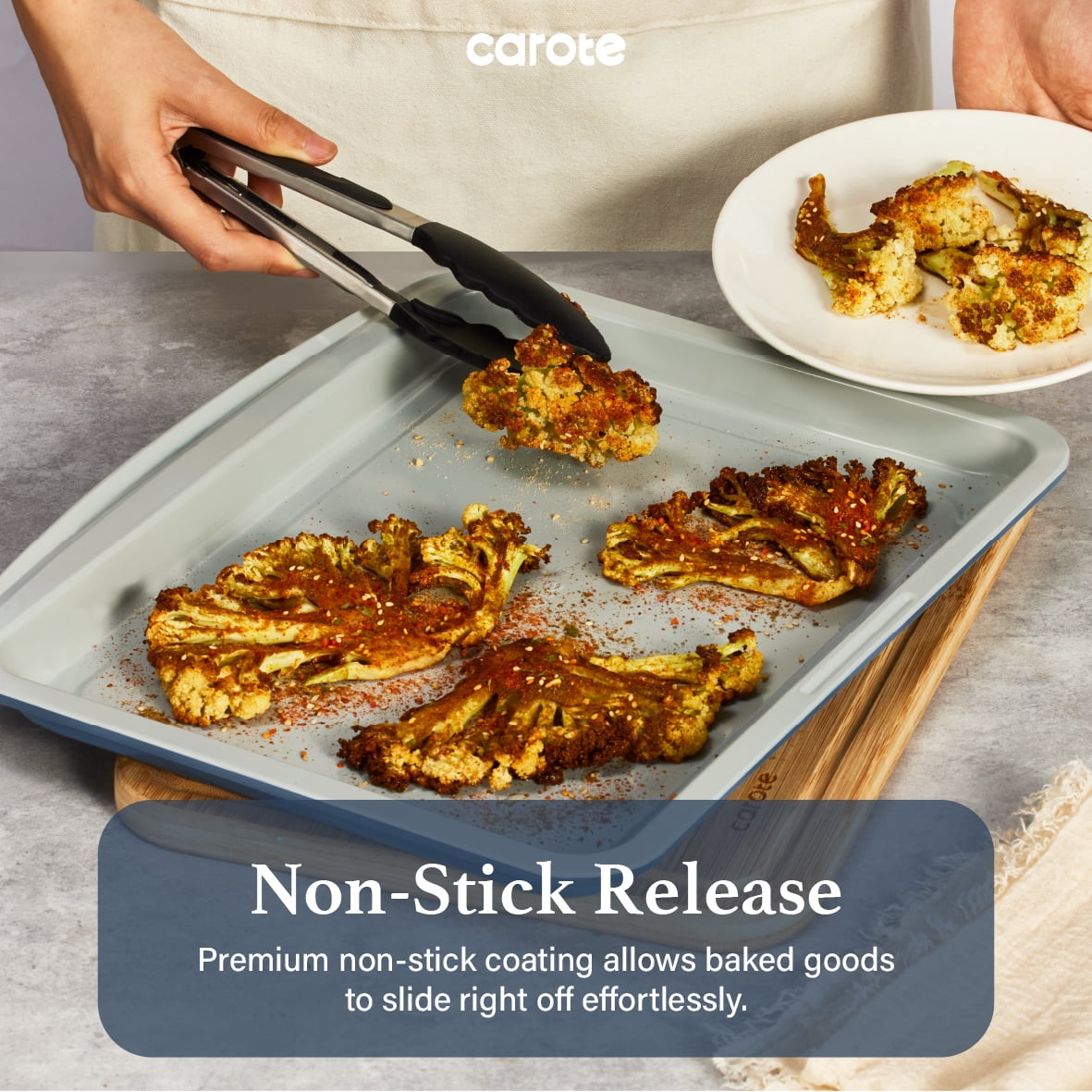 Carote 7-Piece Carbon Steel Nonstick Bakeware Set, Blue