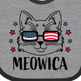 thumbnail image 4 of Inktastic 4th of July Meowica Cat in Flag Sunglasses Boys or Girls Baby Bib, 4 of 4