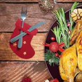 thumbnail image 4 of Bolsa de cubiertos con calcetín navideño, juego de cubiertos con calcetín navideño, suministros de decoración para mesa de fiesta de Navidad, 12 Uds., 4 of 5