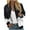 Black, variant on Uaswgudfs ​Women's Autumn Winter Casual Baseball Jacket Blue Green Printed Denim with Ribbed Cuffs, Zip-Up Short Coat​