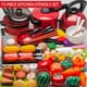 thumbnail image 1 of Juego de carrito de compras de frutas y verduras, comida de plástico, juguete para jugar a las casitas, regalo educativo para niños y niñas, 9-77 Uds., 1 of 5