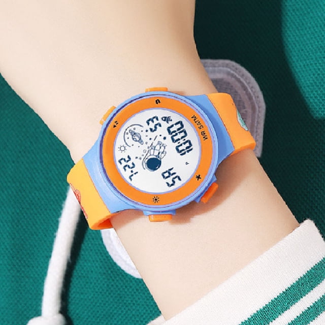 Reloj Digital Para Niños Con Retroiluminación LED Colorida, Cronómetro A Prueba De Agua, Alarma, Correa De TPU, Cronógrafo, Reloj 12 24 H Para Niños Y Niñas