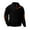 Black, variant on TFEOQRY Hoodless Sweatshirts for Men Casual Solid Color Corduroy Pullover Long Sleeve Stand Up Collar Hoodless Sweatshirt Tops Black