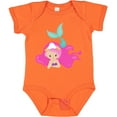 thumbnail image 3 of Inktastic Cute Mermaid, Pink Hair, Green Tail Girls Baby Bodysuit, 3 of 5