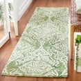 thumbnail image 4 of SAFAVIEH Blossom Asher Geometric Wool Runner Rug, Green/Ivory, 2'3" x 8', 4 of 10