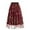 Red, variant on HJYCHN Women Fashion Embroidered A-Line Skirt with Pockets and Elastic Waistband for Casual Comfort and Elegant Style Blue M
