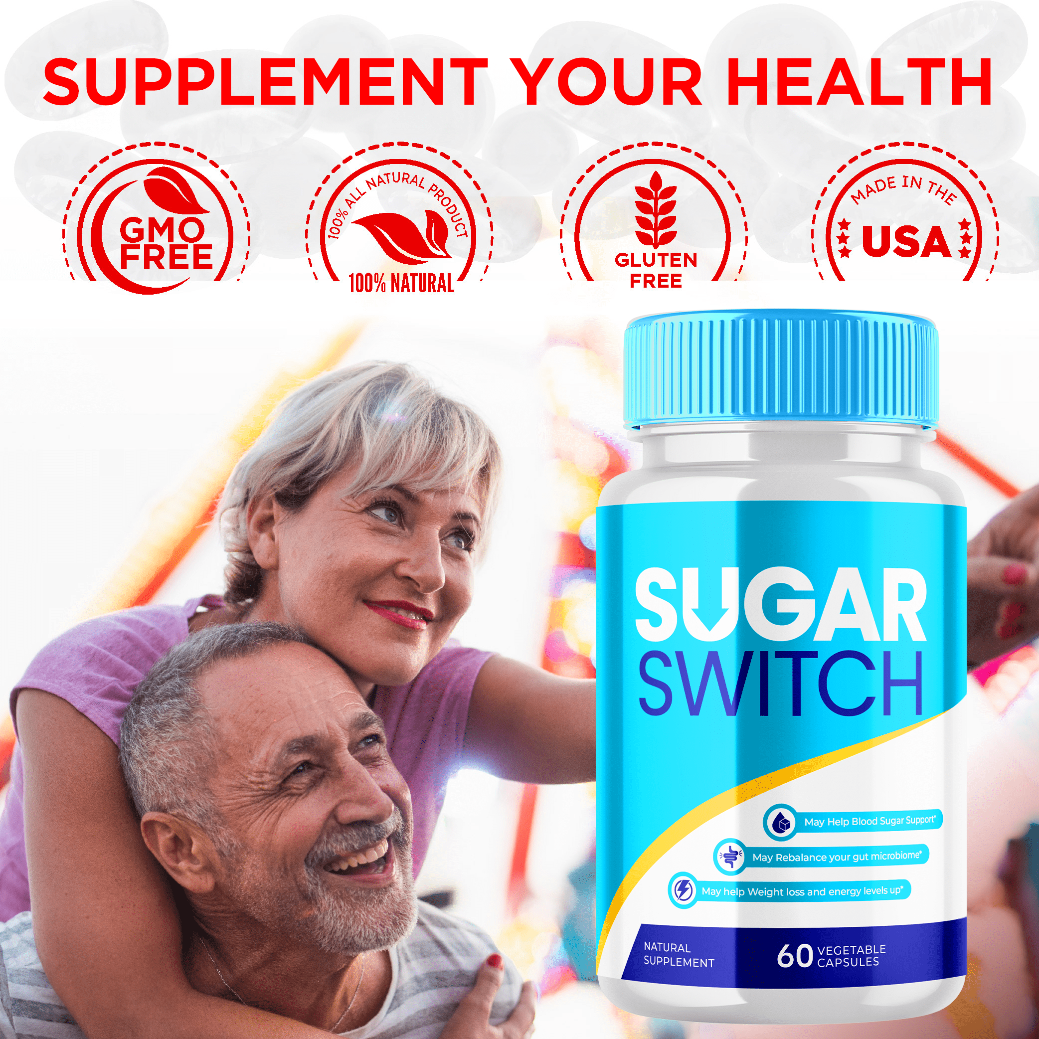 Sugar Switch Boosts Energy and Supports Weight Loss & Blood Health (2 Pack)