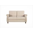 thumbnail image 2 of US Pride Furniture Matsuko 57.48'' Rolled Arm Polyester Loveseat , Beige, 2 of 5