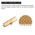 thumbnail image 4 of Unique Bargains 50Pack Ribbon Crimp Clamp Ends 25mm Cord End Clasp for DIY Craft Light Golden, 4 of 7