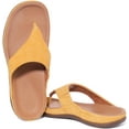 thumbnail image 4 of Strive Maui Women's Leather Toe Post Sandal In Yellow Size 9.5/10, 4 of 6