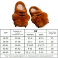 thumbnail image 5 of Tiger Paw Plush Slippers Flat Thermal Slippers for Indoor Bedroom (44-45), 5 of 5