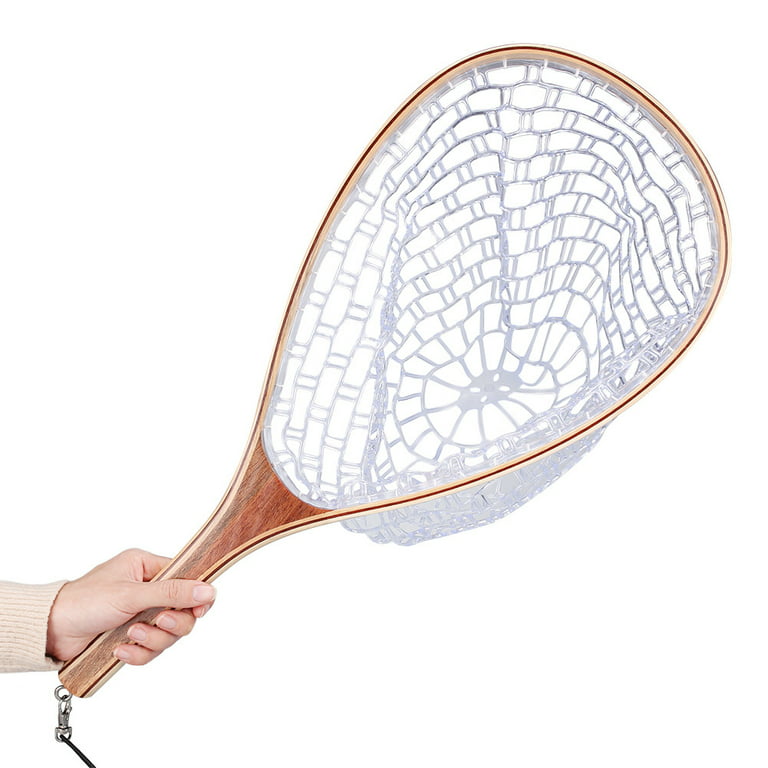 Fly Fishing Landing Net Soft Rubber Mesh Trout Net Catch and